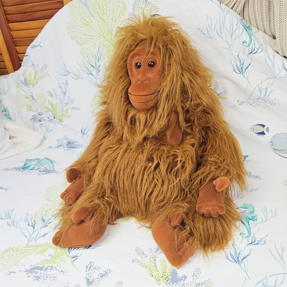 Vintage 1988 Plush Creations Ollie The Orangutan Primate Realistic Ape 21” - Picture 5 of 10